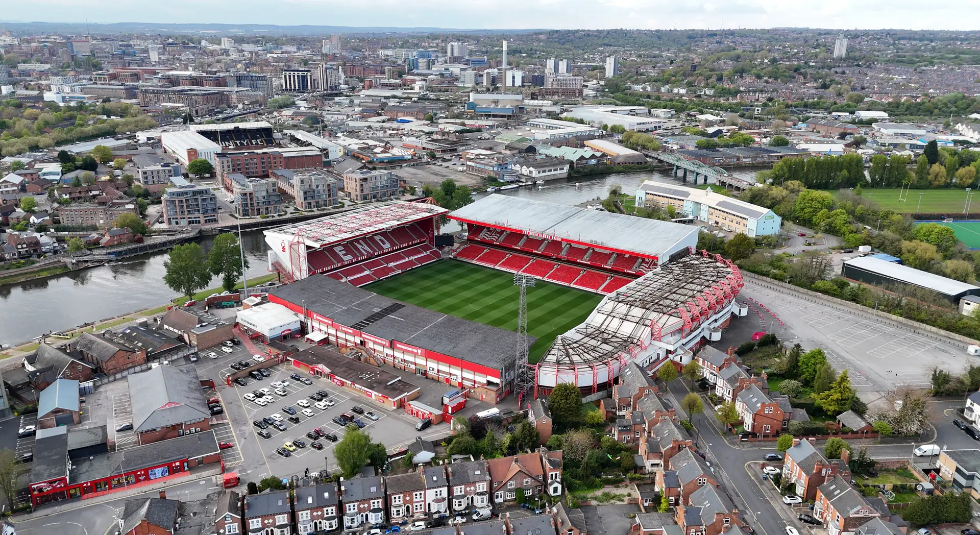 The City Ground in Nottingham, home of Nottingham Forest FC