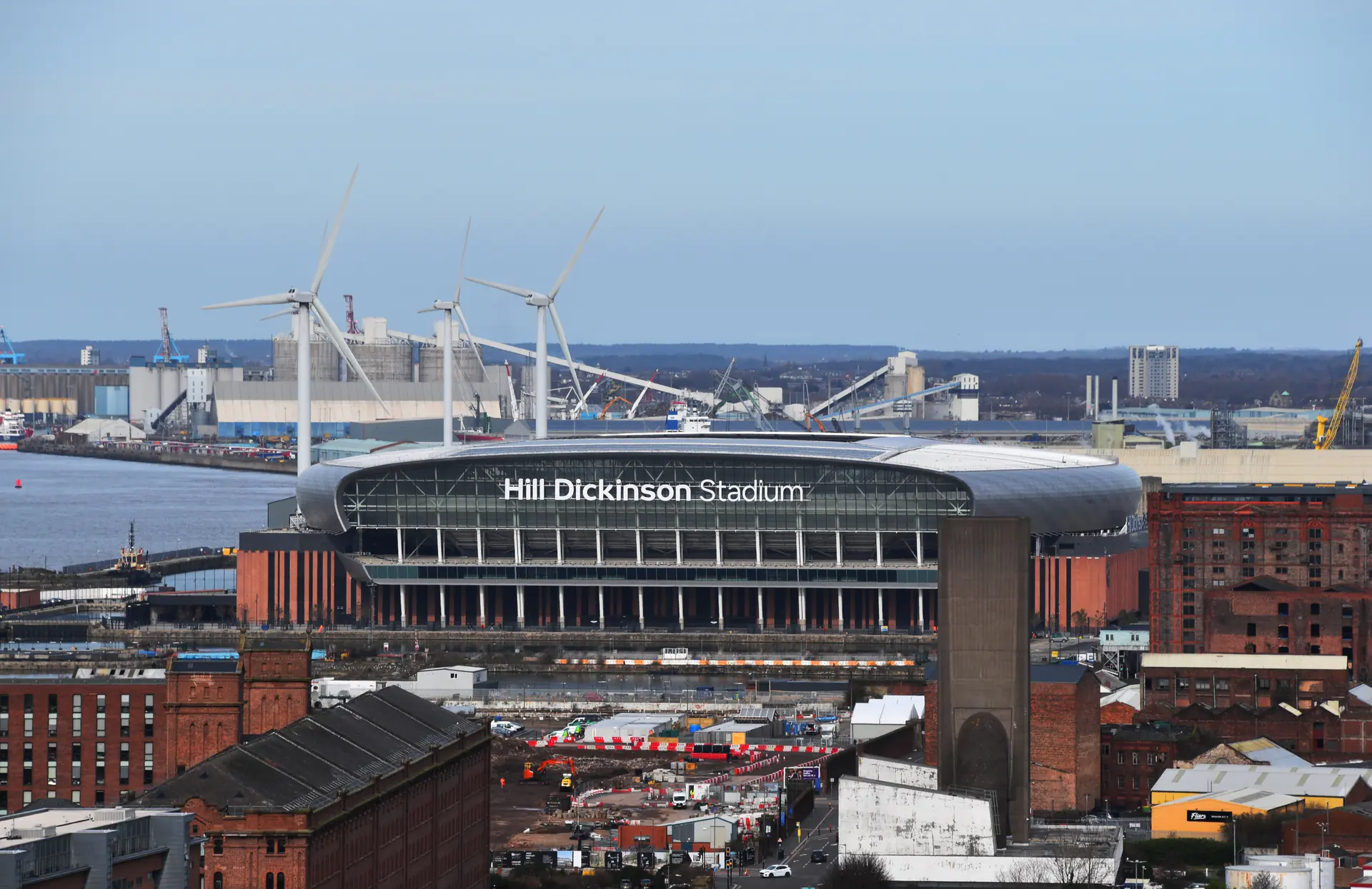 Everton Stadium at Bramley-Moore Dock in Liverpool, home of Everton FC