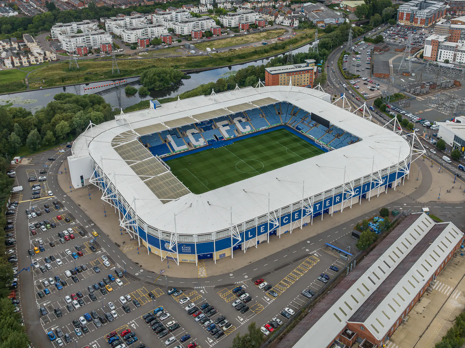 King Power Stadium in Leicester, home of Leicester City FC